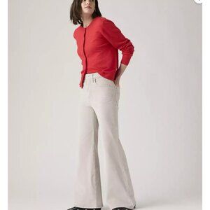 New Levi's 30x34 Premium Ribcage Bell Corduroy Women's Jeans Chateau Gray